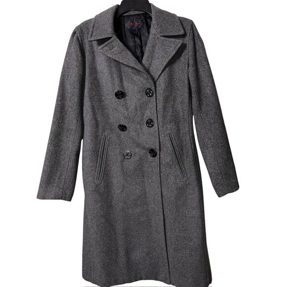 VINTAGE RALPH RALPH LAUREN GRAY WOOL QUILTED LINING PEA COAT JACKET SIZE S SMALL - Picture 1 of 5